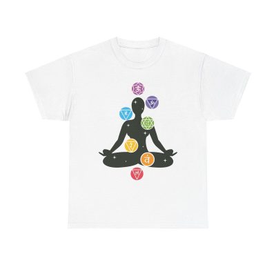 Chakra Meditation Silhouette Unisex T-Shirt - Yoga Zen Mindfulness Spiritual Kundalini