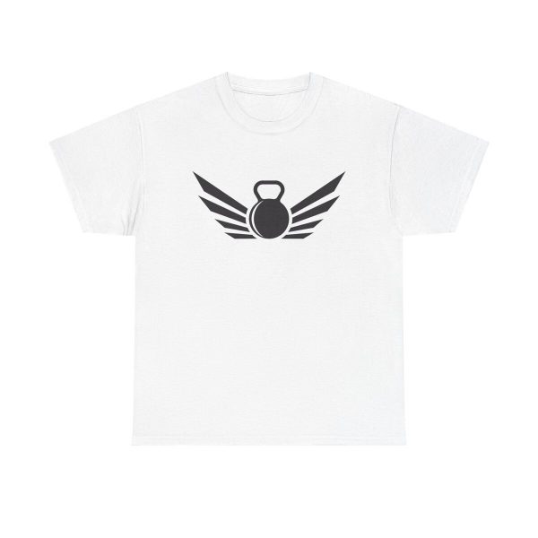 Fly High Fitness Unisex T-Shirt - Gym Workout Motivation Strength Kettlebell Wings Art