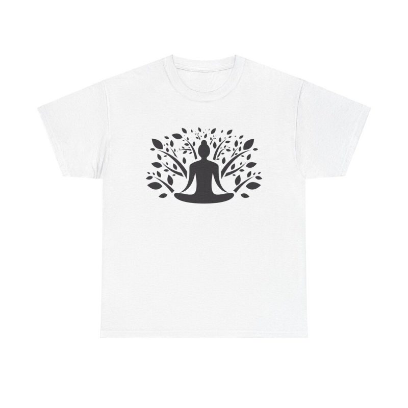 Meditation Tree Unisex T-Shirt - Yoga Zen Mindfulness Nature Growth Peaceful Calm Art