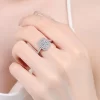 1 Carat Moissanite 925 Sterling Silver Ring - Silver
