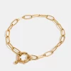 18K Gold-Plated Stainless Steel Chain Bracelet - Gold