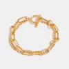 18K Gold-Plated Stainless Steel Chain Bracelet - Gold