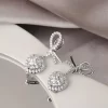 2 Carat Moissanite 925 Sterling Silver Heart Earrings - Silver