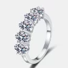 2.5 Carat Moissanite 925 Sterling Silver Ring - Silver