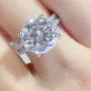 5 Carat Moissanite 925 Sterling Silver Ring - Silver