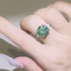 5 Carat Moissanite 925 Sterling Silver Ring - Turquoise