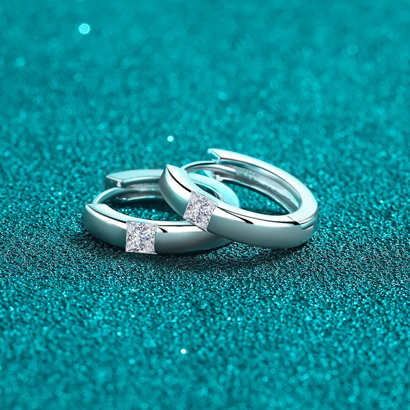 925-Sterling-Silver-Moissanite-Huggie-Earrings-Silver-2