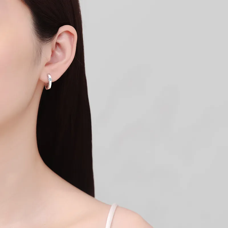 925-Sterling-Silver-Moissanite-Huggie-Earrings-Silver-4