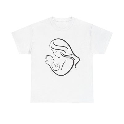 Baby Mother Unisex T-Shirt - Cute Art Love Mom Child Daughter Son Female Girl Boy New