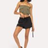 Cargochic Ribstop Tube Top - Ivy Green