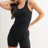 Classic Seamless Ribbed Tank - Black
