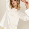 Crew Neck Long Sleeve Tee - Off White