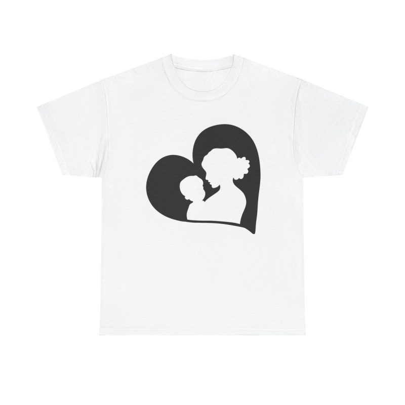 Cute Mother Child Silhouette Unisex T-Shirt - Mommy Day Loving Son Daughter Boy Girl