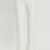 Full Size High Rise Tummy Control Straight Jeans - Cream