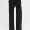 Full Size High Rise Wide Leg Jeans Plus Size - Black