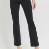 Full Size High Rise Wide Waistband Ankle Bootcut Jeans - Black