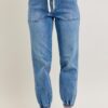 Full Size High Waist Denim Jogger Plus Size