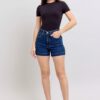 Full Size High Waist Tummy Control Denim Shorts Plus Size