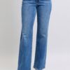 Full Size High Waist V-Front Vintage Wash Straight Jeans Plus Size