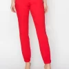 Full Size High Waisted Jogger Jeans - Scarlet