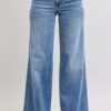 Full Size Raw Hem Wide Leg Jeans Plus Size