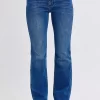 Full Size Run Mid-Rise Bootcut Jeans With Thermal Lining - Dark