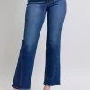 Full Size Side Seam Detail Straight Jeans With Pockets - Medium