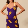 Gameday Football Knitted Mini Dress - Purple/Gold