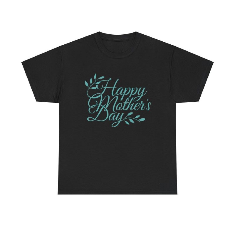 Happy Mothers Day Unisex T-Shirt - Cute Minimal Vintage Retro Blue Gift Mom Celebration