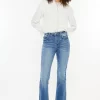 High Rise Frayed Hem Jeans - Medium