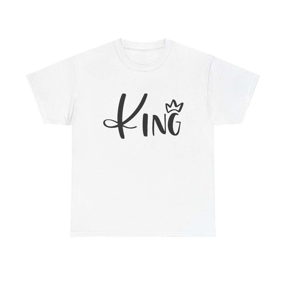 King-Crown-Script-Unisex-T-Shirt-Royalty-Masculine-Birthday-Gift-Fathers-Day King Crown Script Unisex T-Shirt - Royalty Masculine Birthday Gift Father's Day