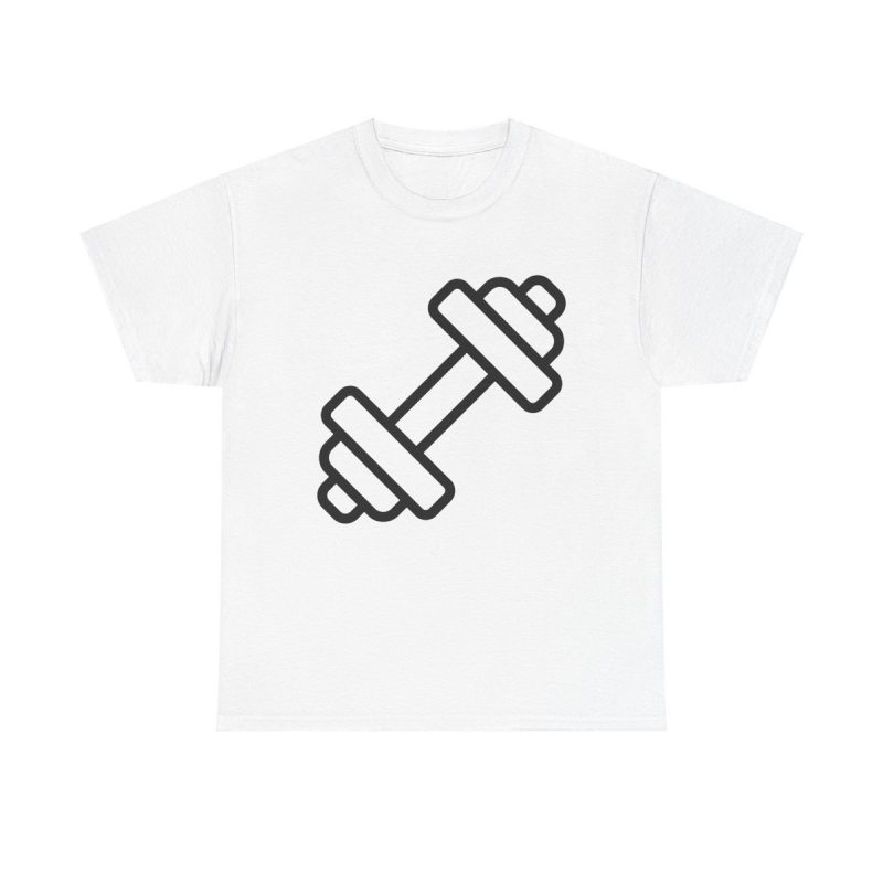 Minimal Dumbbell Unisex T-Shirt - Gym Fitness Workout Bodybuilding Muscle Strength Art