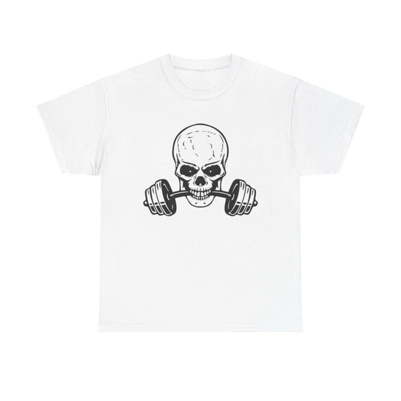 Skull & Barbell Unisex T-Shirt - Gym Workout Bodybuilding Muscle Powerlifting Hardcore