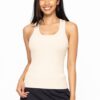 Slim Fit Scoop Neck Tank - Oat Milk