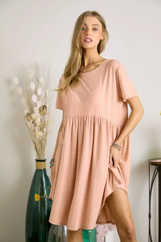 Swiss-Dot-Babydoll-Dress-Blush-1