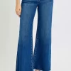 Tummy Control High Rise Wide Leg Jeans - Dark