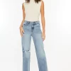 Ultra High Rise Distressed Straight Jeans - Medium