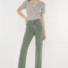 Ultra High Rise Straight Jeans - Olive