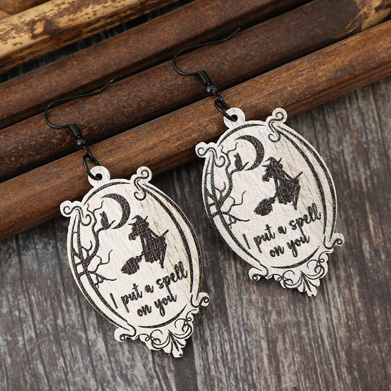 Witch-Wooden-Dangle-Earrings-Black-2