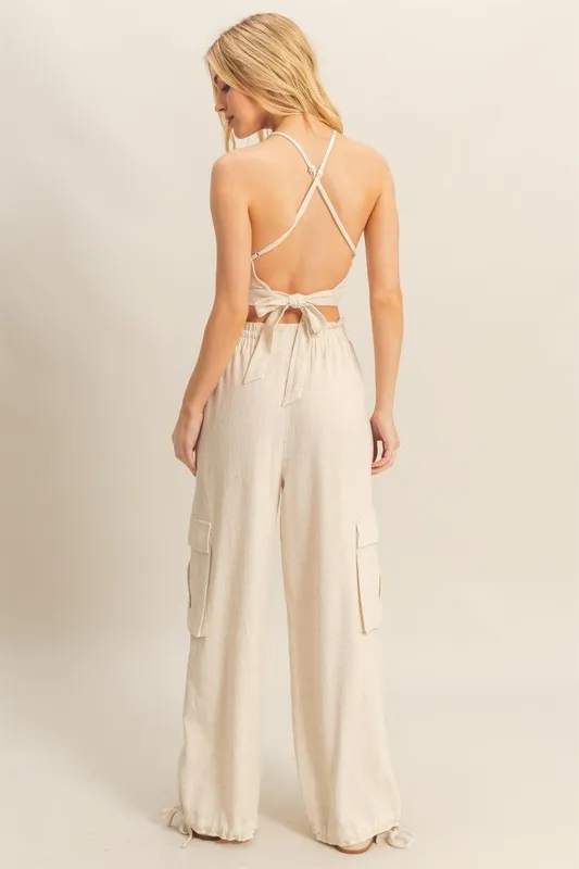 Crop-Top-and-Cargo-Pants-Set-Oatmeal-3