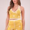 Floral Crochet Top and Shorts Set - Yellow