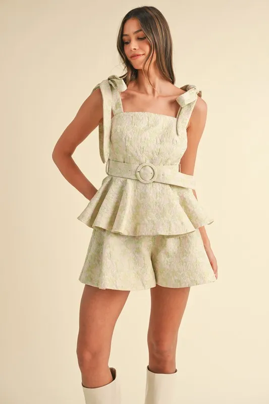 Jacquard-Floral-Peplum-Top-and-Flare-Shorts-Set-SageBlush-1